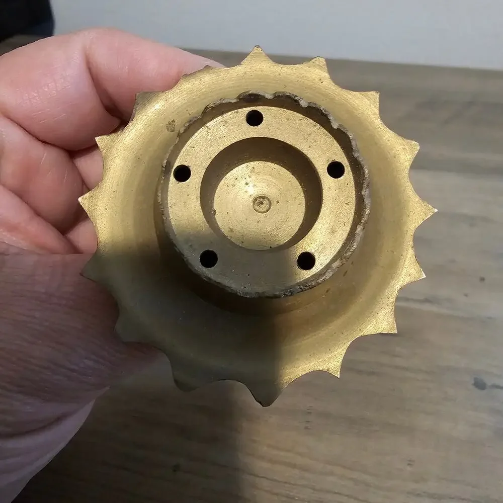 Vintage brass lotus